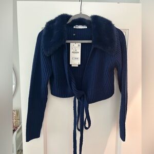 Zara Fur Collar Sweater